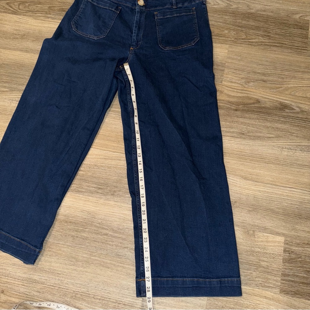 MAEVE The Colette Crop High-rise Wide-leg Jeans Dark Wash Women’s Size 16W - Picture 5 of 6